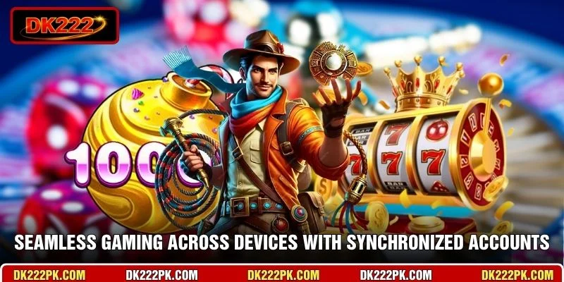 Seamless gaming across devices with synchronized accounts