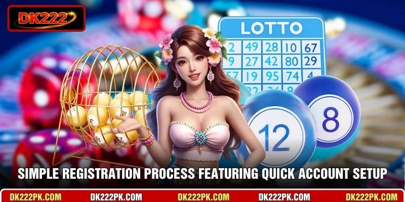 Simple registration process featuring quick account setup